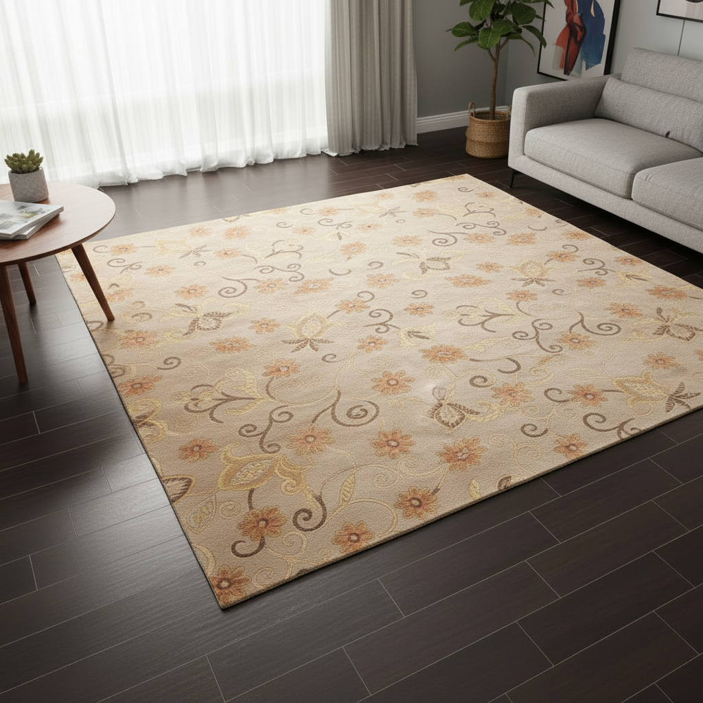 Hand Knotted Tibetan Wool & Silk Rug