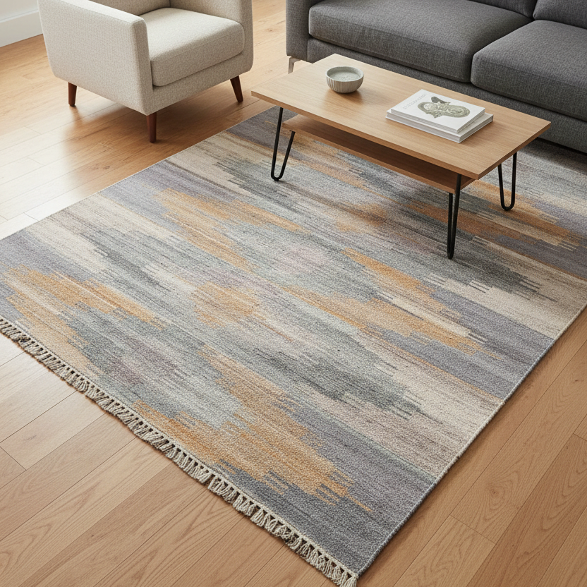 Indoor/Outdoor Yarn Modern Kilim Area Rug
