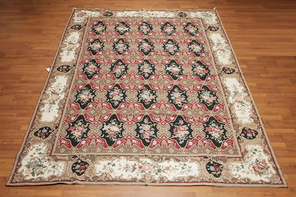 Hand woven Wool French Flatweave Rug