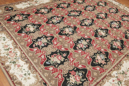 Hand woven Wool French Flatweave Rug