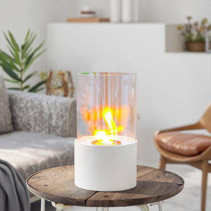11.4"H  Round Portable Tabletop Fireplace