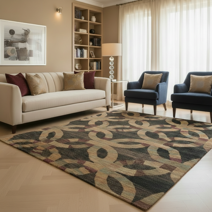 100% Jute Thick Pile Modern Charcoal Rug